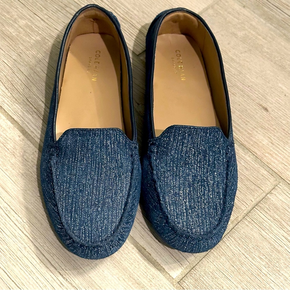 Cole Haan Hanneli Driver ll Suede denim blue Loafer flats size 8 women’s shoes - Picture 3 of 6